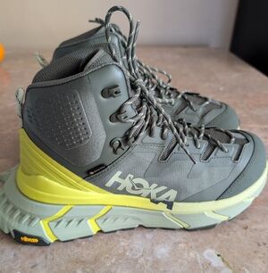Hoka One M Tennine Hiker GTX Waterproof Hiking Boots Military Green Men Size 9D